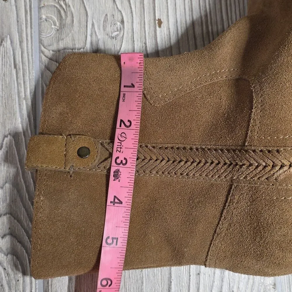 G.H. Bass & Co. Cindy Suede Leather Tan Ankle Boots Womens Size 7.5